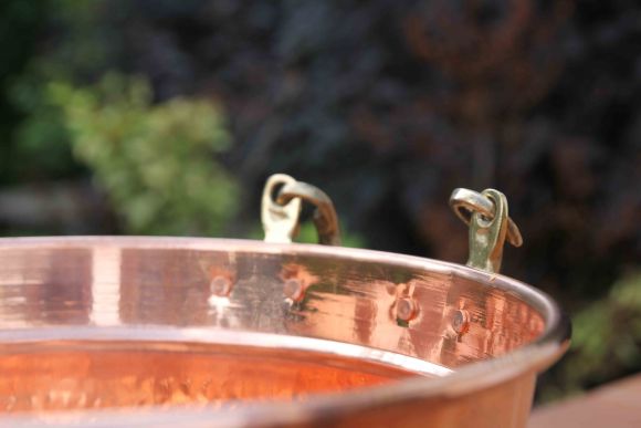 Очень удобный глубокий таз для варенья. Европа. Середина 20 века