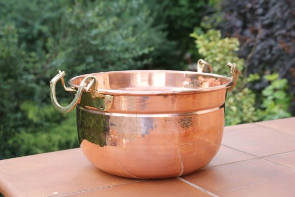 Очень удобный глубокий таз для варенья. Европа. Середина 20 века