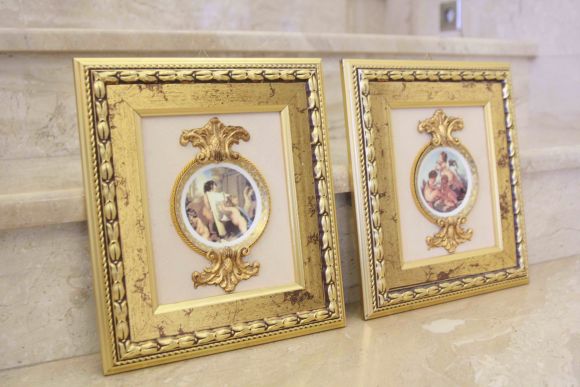 Красивые винтажные панно - фарфор в раме