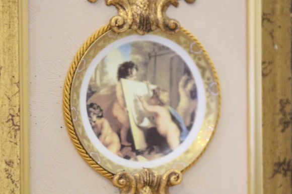 Красивые винтажные панно - фарфор в раме