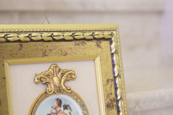 Красивые винтажные панно - фарфор в раме