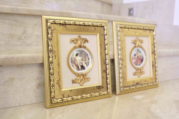 Красивые винтажные панно - фарфор в раме