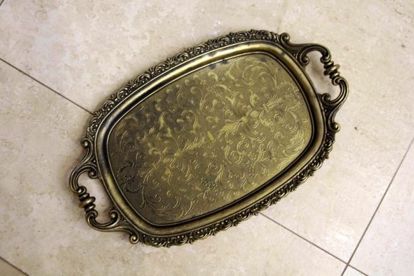 Старинный очень красивый ажурный поднос