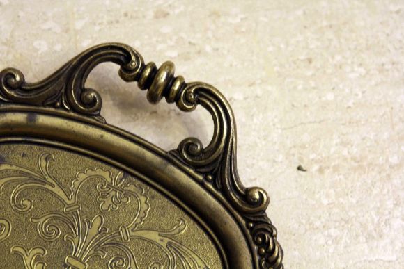 Старинный очень красивый ажурный поднос