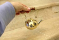 Очаровательный миниатюрный антикварный чайничек. ЕВропа. Латунь Очаровательный миниатюрный антикварный чайничек. ЕВропа. Латунь