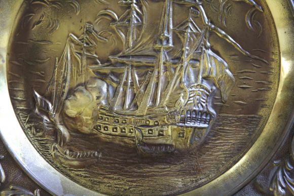 Латунное панно морской тематики
