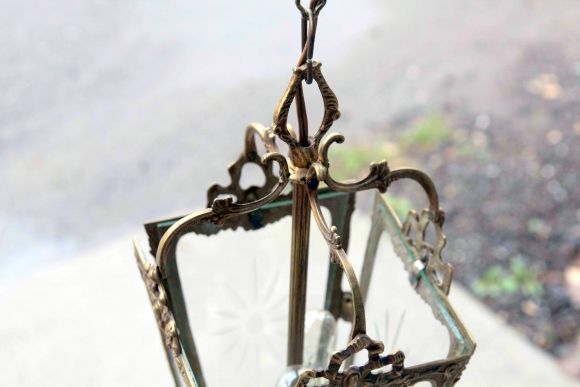 Старинный Фонарь - винтажный светильник из латуни