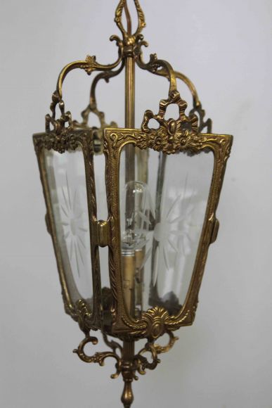 Старинный Фонарь - винтажный светильник из латуни