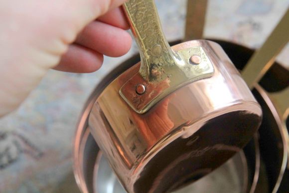 Настоящие старинные медные ковши - набор