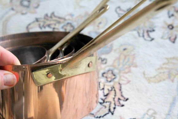 Настоящие старинные медные ковши - набор