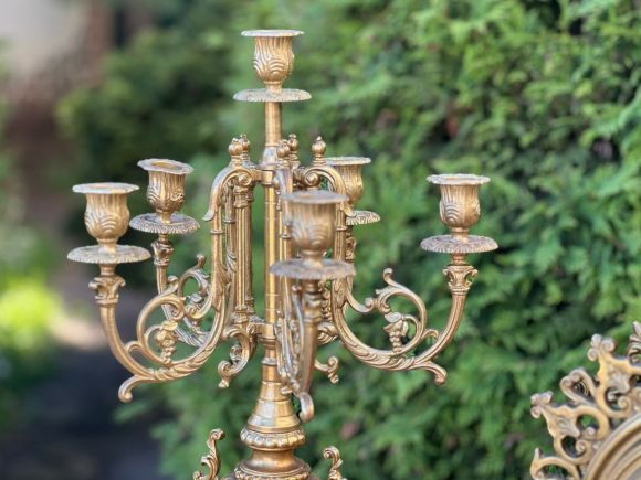 Старинные каминные часы. Европа. Конец 19 века