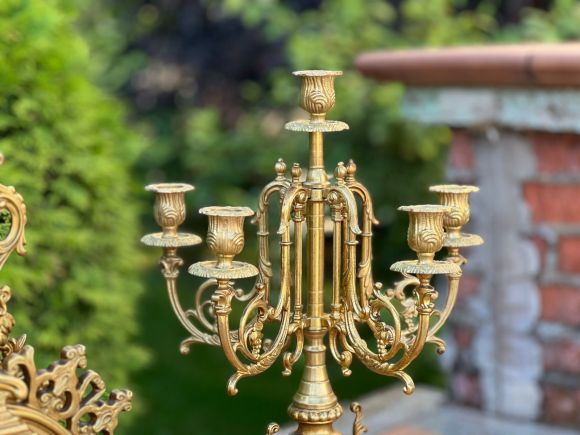 Старинные каминные часы. Европа. Конец 19 века