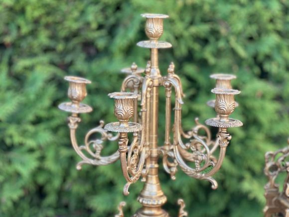 Старинные каминные часы. Европа. Конец 19 века