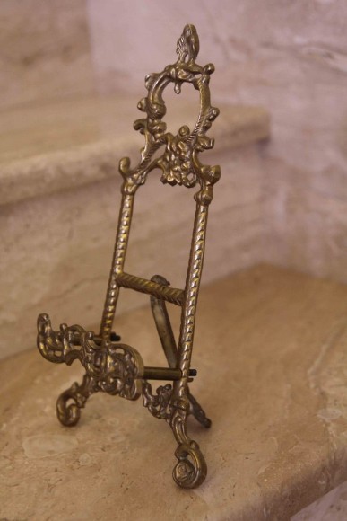 Старинная подставка из бронзы мольберт. Европа. Начало 20 века