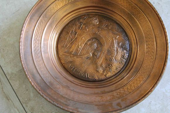 Медное панно тонкой работы СТАРИННАЯ АРКА