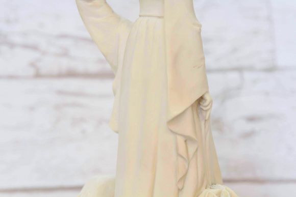 Винтажная статуэтка дама с собачкой. Европа. Начало 20 века