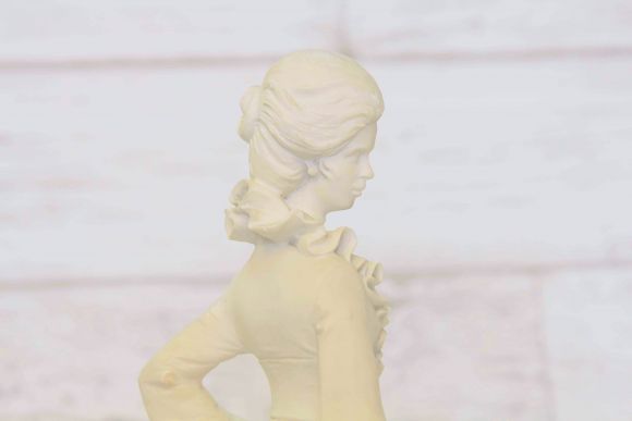 Винтажная статуэтка дама с собачкой. Европа. Начало 20 века