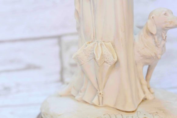 Винтажная статуэтка дама с собачкой. Европа. Начало 20 века