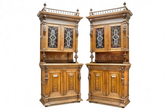 Пара потрясающих антикварных буфетов. Полная реставрация