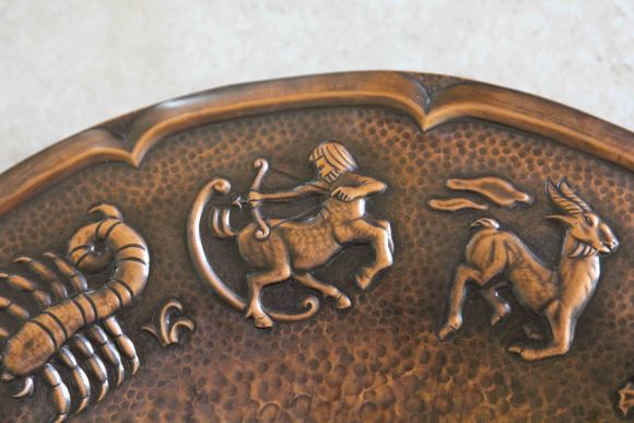 Большое медное панно ЗНАКИ ЗОДИАКА