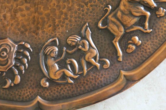 Большое медное панно ЗНАКИ ЗОДИАКА