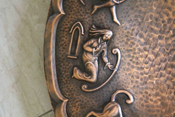 Большое медное панно ЗНАКИ ЗОДИАКА