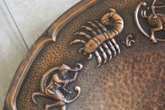 Большое медное панно ЗНАКИ ЗОДИАКА