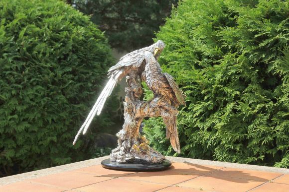 Невероятной красоты винтажная скульптура "Пара попугаев". Франция. 20 век.