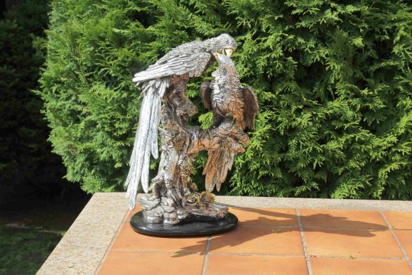 Невероятной красоты винтажная скульптура "Пара попугаев". Франция. 20 век.