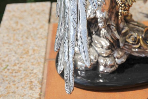 Невероятной красоты винтажная скульптура "Пара попугаев". Франция. 20 век.