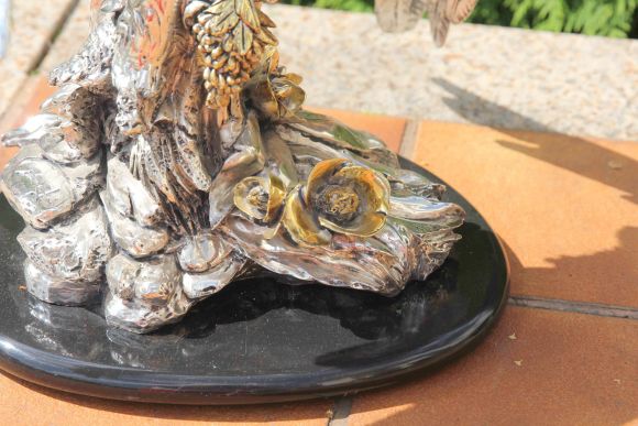 Невероятной красоты винтажная скульптура "Пара попугаев". Франция. 20 век.