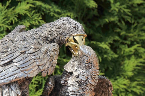 Невероятной красоты винтажная скульптура "Пара попугаев". Франция. 20 век.