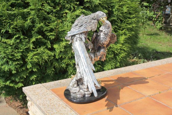 Невероятной красоты винтажная скульптура "Пара попугаев". Франция. 20 век.