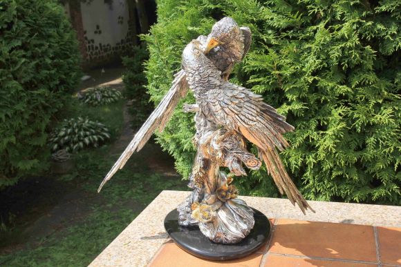 Невероятной красоты винтажная скульптура "Пара попугаев". Франция. 20 век.