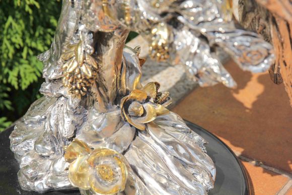 Невероятной красоты винтажная скульптура "Пара попугаев". Франция. 20 век.