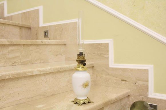 Очень нежная антикварная керосиновая лампа. Ручная роспись