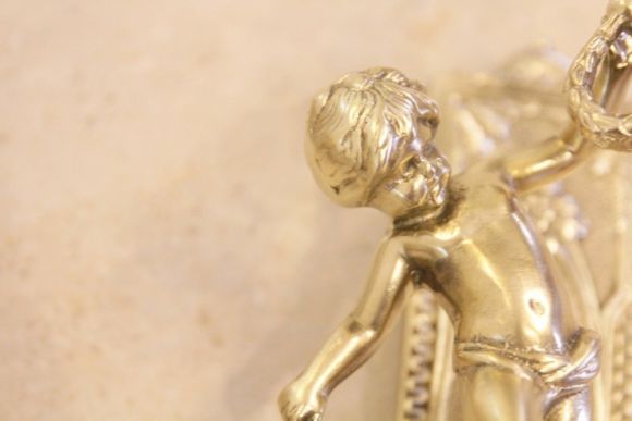 Очень красивые старинные бра с Путти