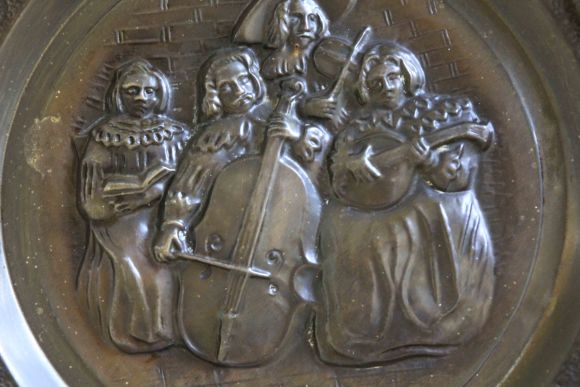 Медное настенное панно МУЗИЦИРОВАНИЕ