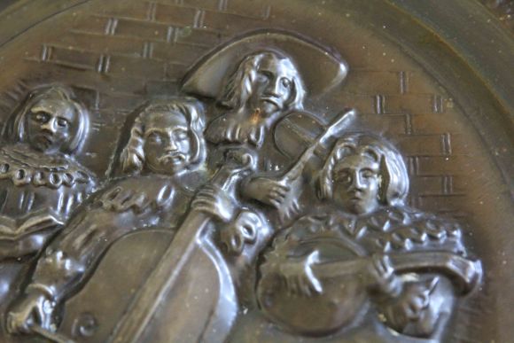 Медное настенное панно МУЗИЦИРОВАНИЕ