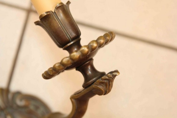 Великолепное антикварное бра из бронзы