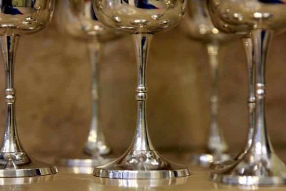 Необыкновенно красивые посеребренные бокалы. Европа. Начало 20 века