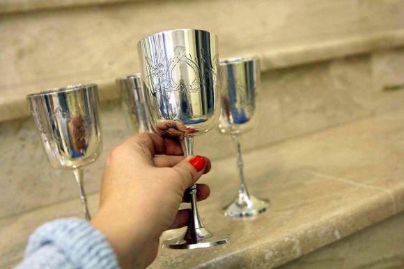 Необыкновенно красивые посеребренные бокалы. Европа. Начало 20 века