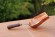 Антикварный медный совок с деревянной ручкой. Ручная работа