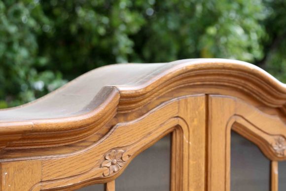 Винтажная витрина из натурального дерева. Бельгия. начало 20 века