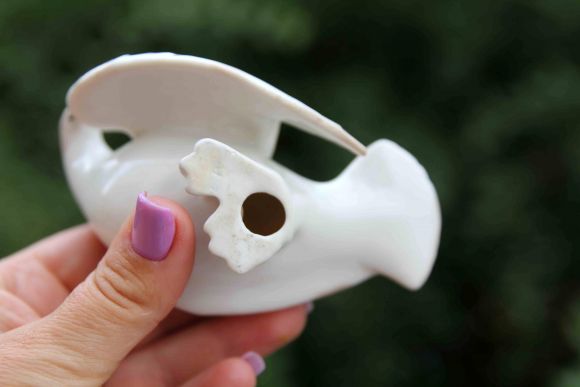 Пара фарфоровых голубей ЛФЗ