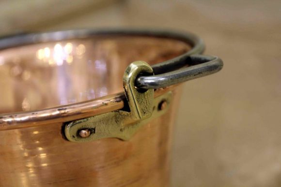 Большой старинный медный котелок. Европа. Начало 20 века