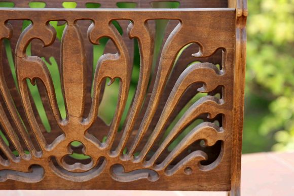 Газетница резная деревянная АЖУР