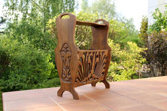 Газетница резная деревянная АЖУР