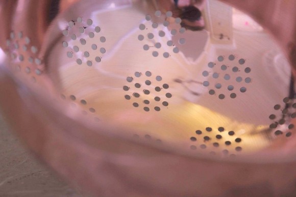 Большой медный старинный дуршлаг .Европа. Начало 20 века