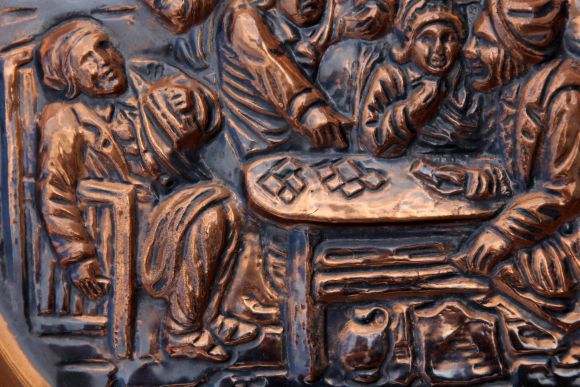 Голландское медное панно ПЬЯНКА